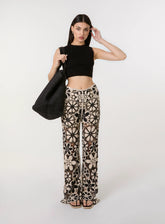 Crochet Pants With Flower Pattern