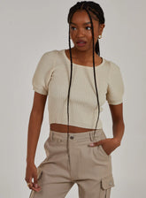 Scoop Neck Knit Crop Top