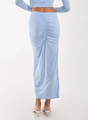 Slinky Ruched Maxi Skirt