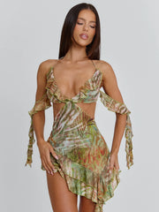 LOLA MINI DRESS LAGRONO SAGE
