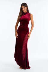Class Meets Confidence Velvet Maxi Dress