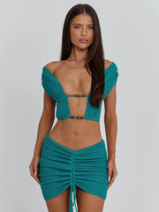 ALIA TOP TEAL
