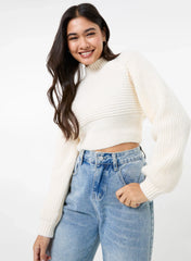 High Neck Knitted Jumper