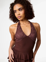 Lace Ruffle Playsuit