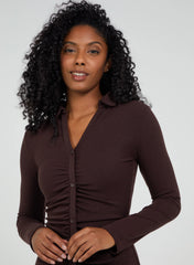 Long Sleeve Ribbed Mini Dress