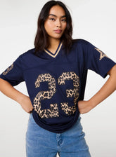 Leopard Detail Sports Jersey