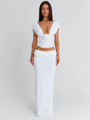 ZURAI MAXI SKIRT WHITE
