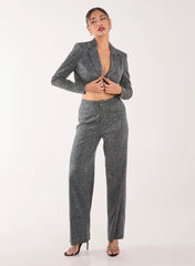 Glitter Cropped Blazer