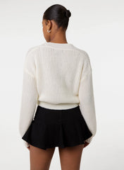 Cropped Button Cardigan