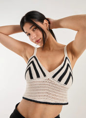 Contrast Crochet Bralette