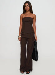 Irresistible Strapless Top Chocolate Petite