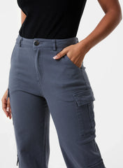 Straight Leg Multi Pockets Cargo Trousers