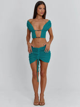 ALIA MINI SKIRT TEAL