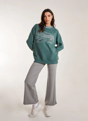 Brooklyn Slogan Varsity Sweatshirt