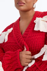 In My Bow Era Chunky Knit Cardigan