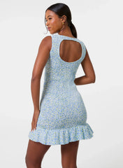Ditsy Shirred Broderie Mini Dress