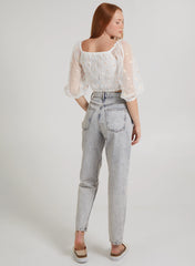 Daisy Embroidered Bardot Top