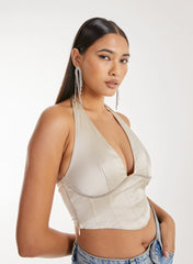 Diamante Halter Neck Top