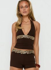 Orvio Halter Top Brown / Paisley