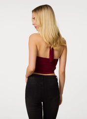 Lace Butterfly Halter Neck Top
