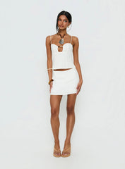 Karessa Beaded Top White