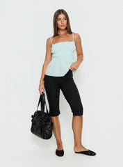 Rosecliff Ruched Longline Top Mint