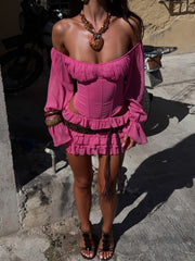 AYANI MINI DRESS HOT PINK