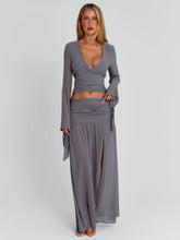 LIVVIE MAXI SKIRT GREY