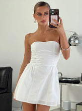 Sybille Strapless Mini Dress White