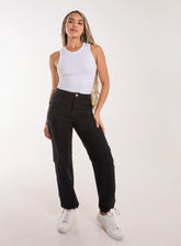 Pocket Detail Wide Leg Cargo Pants