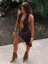 LEILINI MINI DRESS CHOCOLATE
