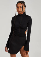 Slinky Cut Out Flare Sleeve Bodysuit