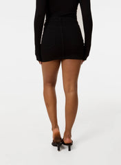 Denim Belted Mini Skirt