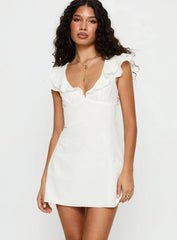 I Guess So Cotton Mini Dress White