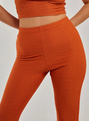 Waffle Flared Trousers