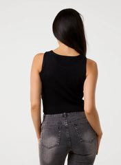 Diamante Ribbed Vest
