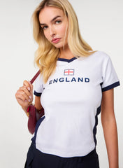 England Embellished Football T-Shirt