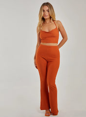 Waffle Flared Trousers