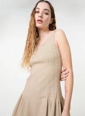 Pleated Mini Dress