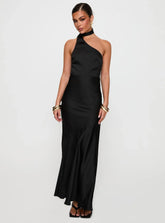Elixaire Scarf Maxi Dress Black