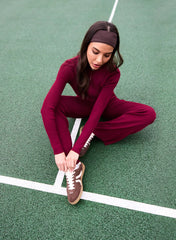 Zip Up Ribbed Set