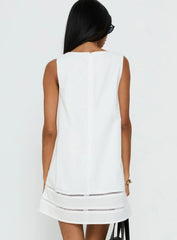 Haily Babydoll Mini Dress White