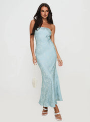 Salvin Strapless Maxi Dress Blue