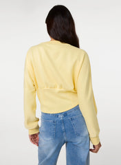 Button Front Corset Sweatshirt