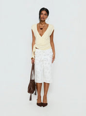 Clock Ticking Cinched Top Cream
