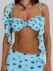 FARWIN TOP BLUE POLKA DOT