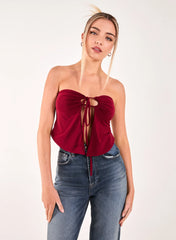 Keyhole Butterfly Bandeau Top