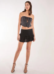 Glitter Key Hole Crop Top