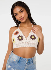 Floral Crochet Bralette
