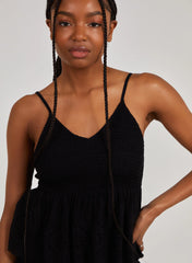 Shirred Broderie Crop Top